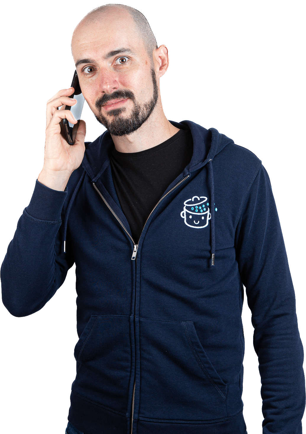Alex Borto au téléphone