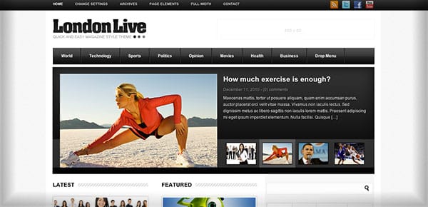 LondonLive, le thème WordPress utilisé sur Webmarketing-Com