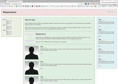 Exemple de site responsive