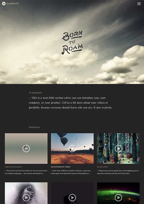 TV Elements, un thème WordPress pour blog vidéo