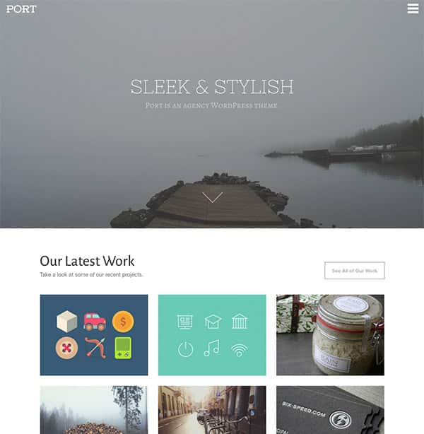 Le template portfolio Port