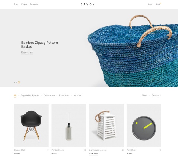 Template WordPress eCommerce - Savoy