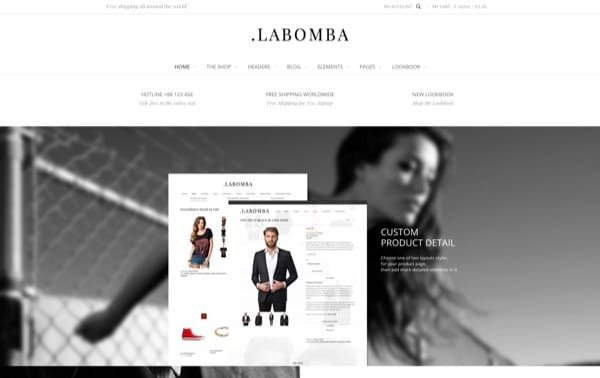 Le template WP eCommerce Labomba