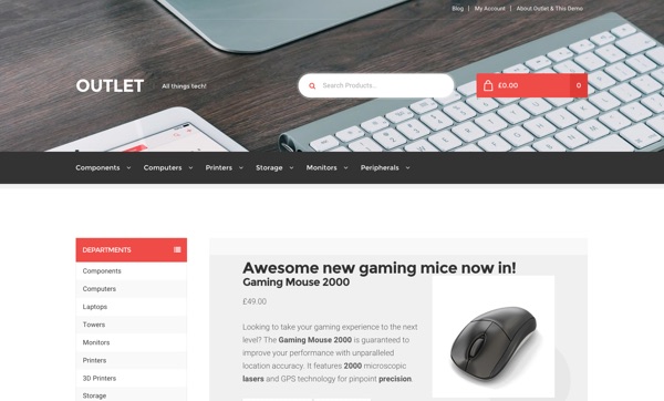 Le template eCommerce Outlet