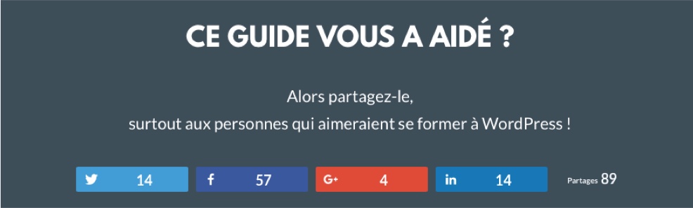 Insérer les boutons de partage dans les pages