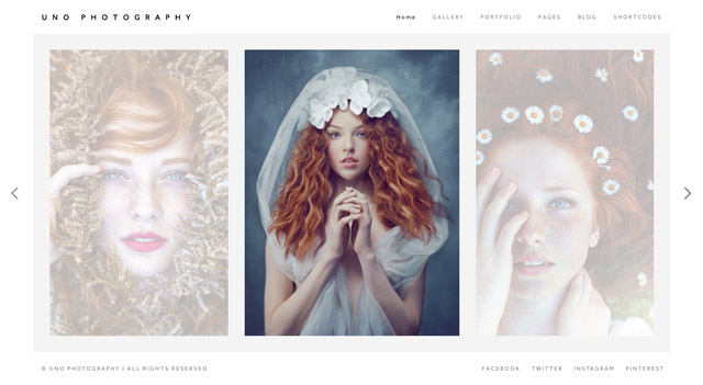 Uno : un template WordPress photo