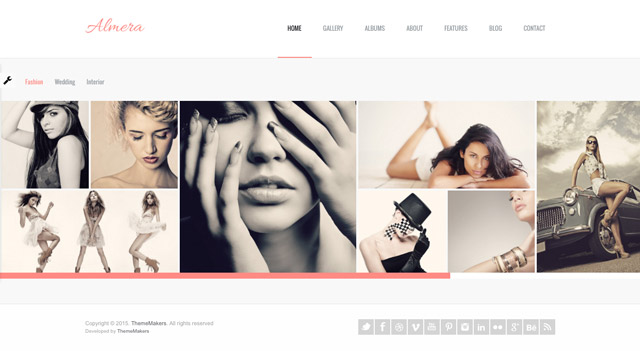 Le thème WordPress photo Almera