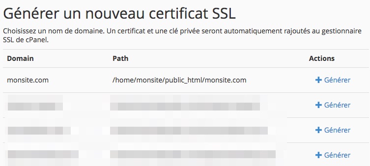 Générer un certificat SSL