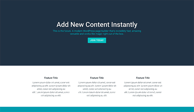 Ajouter du contenu avec le Divi Builder.