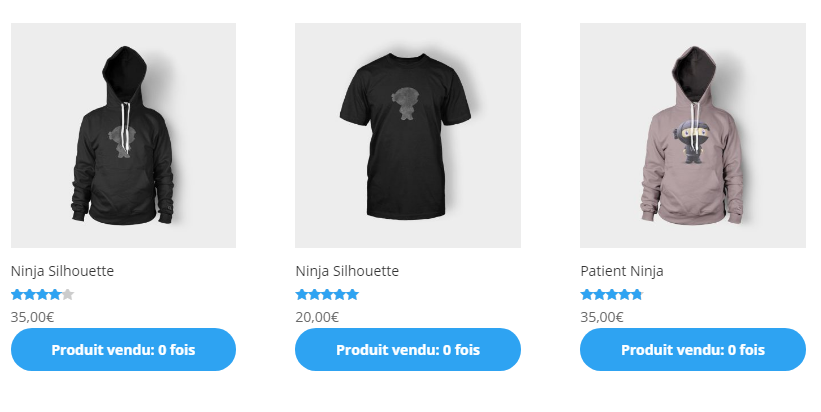 nombre produits vendus page boutique woocommerce