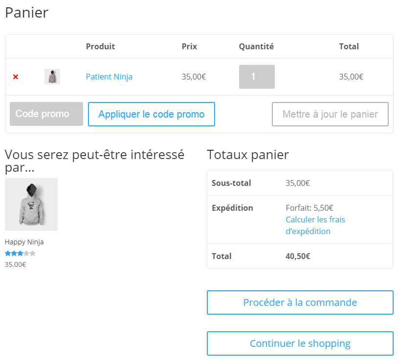 bouton final panier woocommerce