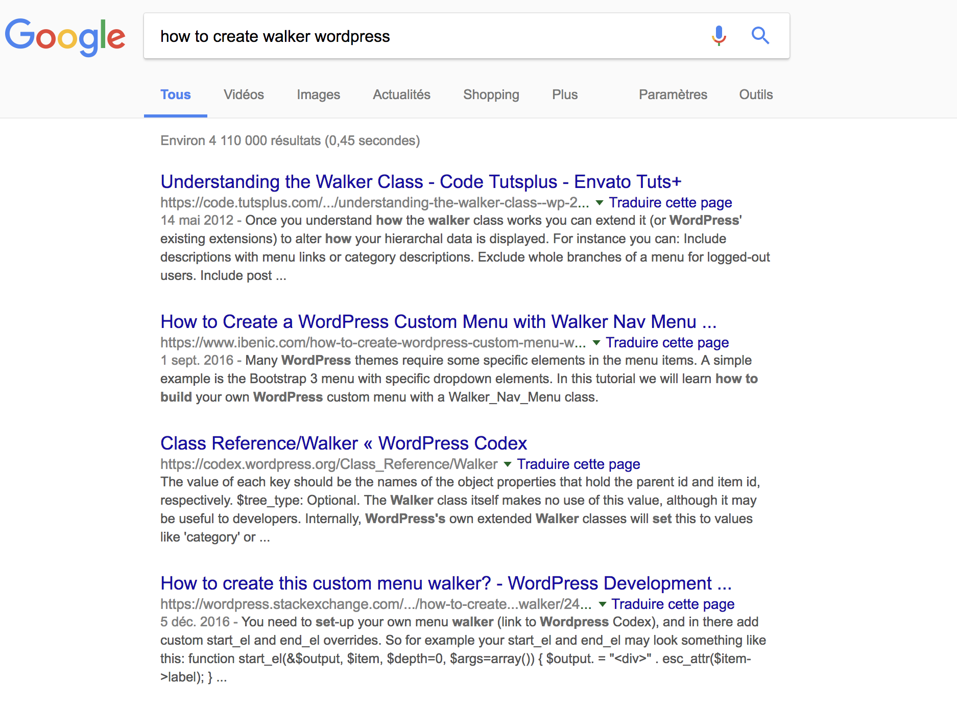 Google est votre ami, ne l'oubliez pas