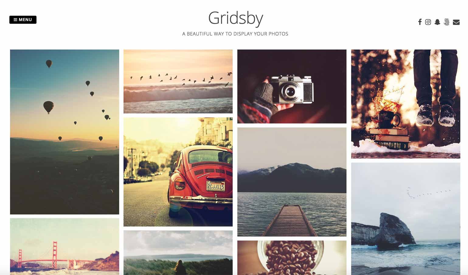 Portfolio WordPress Gridsby thème