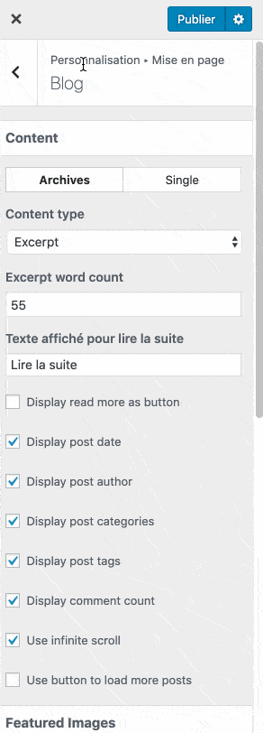 Le module Blog du thème GeneratePress