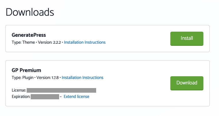 GP Premium downloads