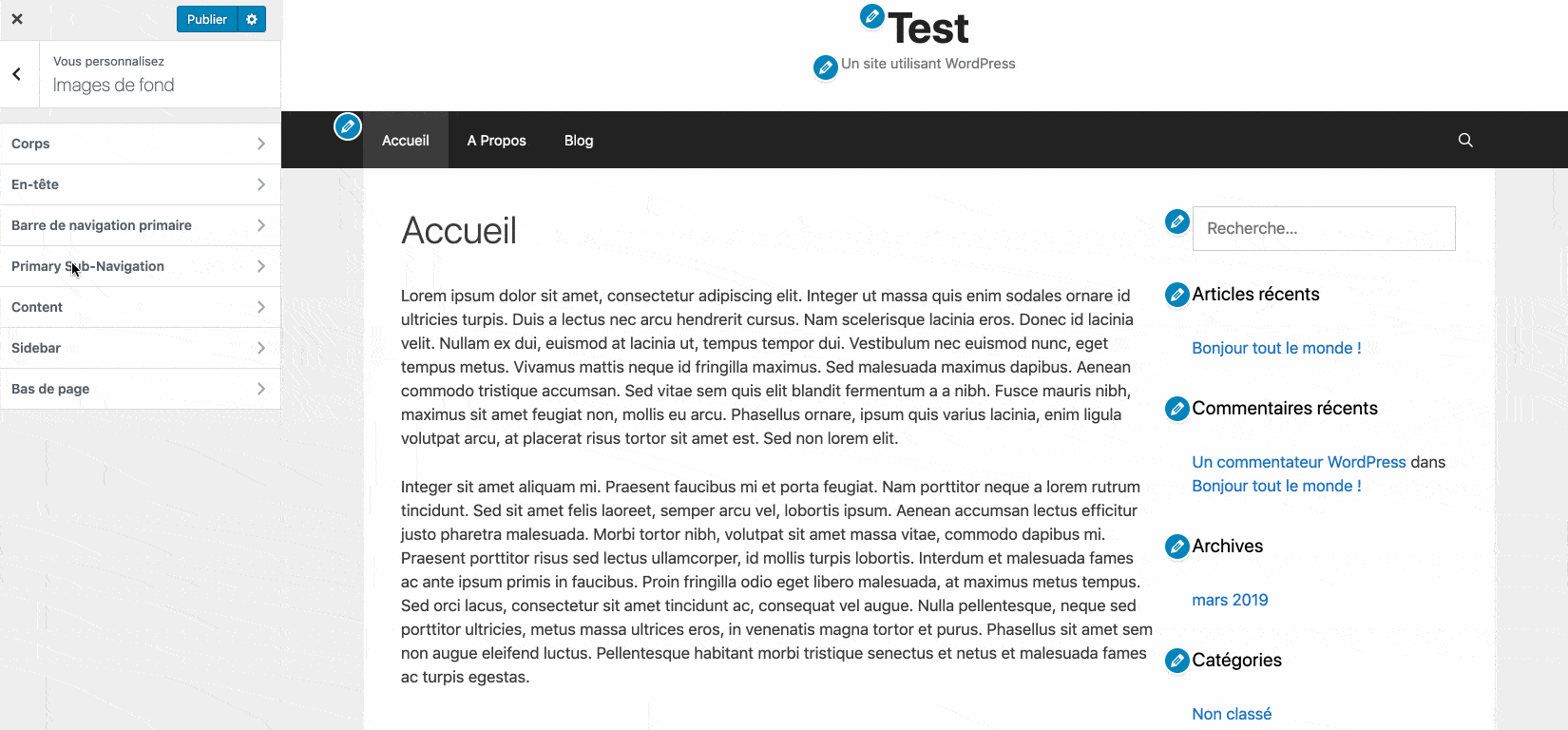 Images de fond sur GP Premium