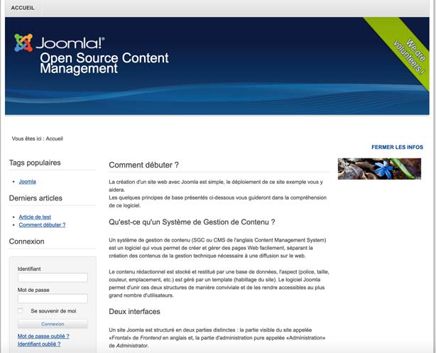 Le template Beez3 de Joomla