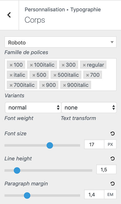 Typographie gp premium