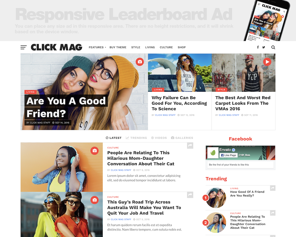 Le thème Clickmag WordPress