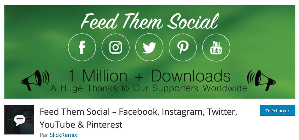 Feed Them Social répertoire officiel WordPress