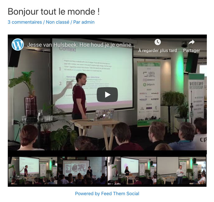 Feed Them Social vidéo YouTube