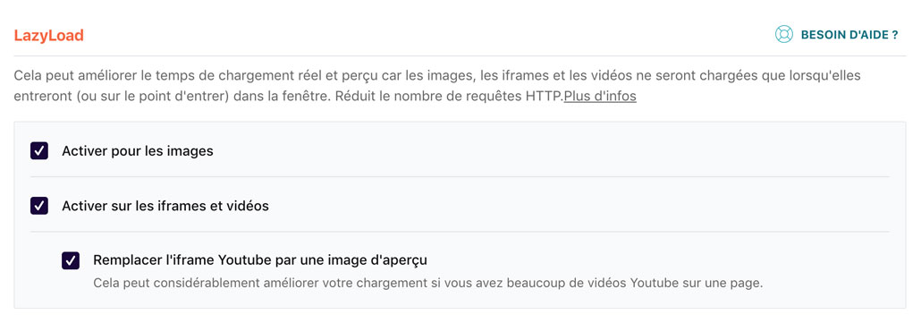 Le Lazy load sur WP Rocket
