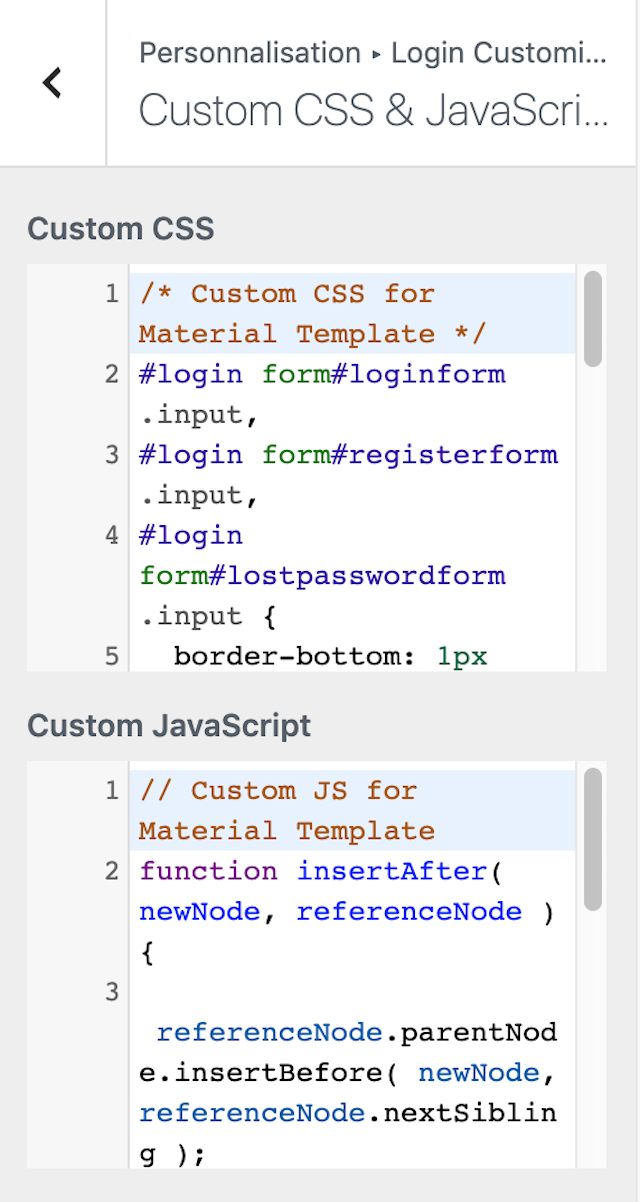 Entrer du code CSS et JavaScript pour personnalisez votre page de connexion WordPress