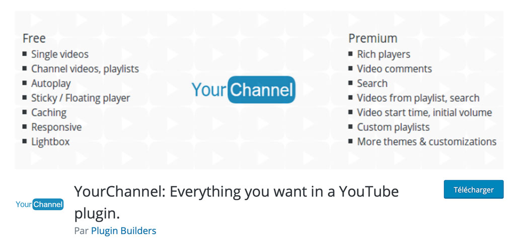 YourChannel sur le répertoire officiel