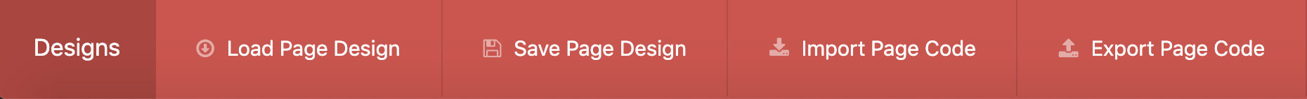 Les designs sur Live Composer