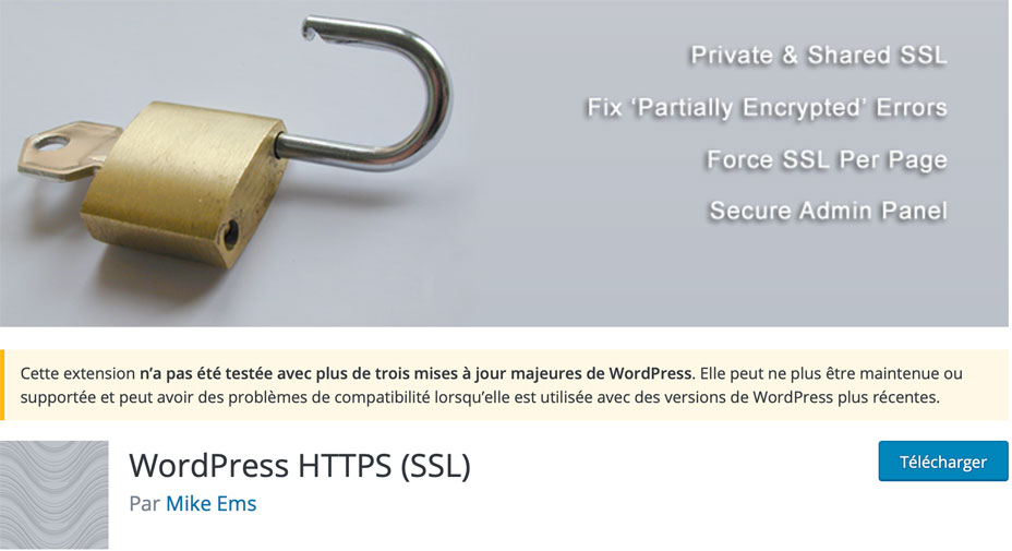 WordPress HTTPS répertoire officiel