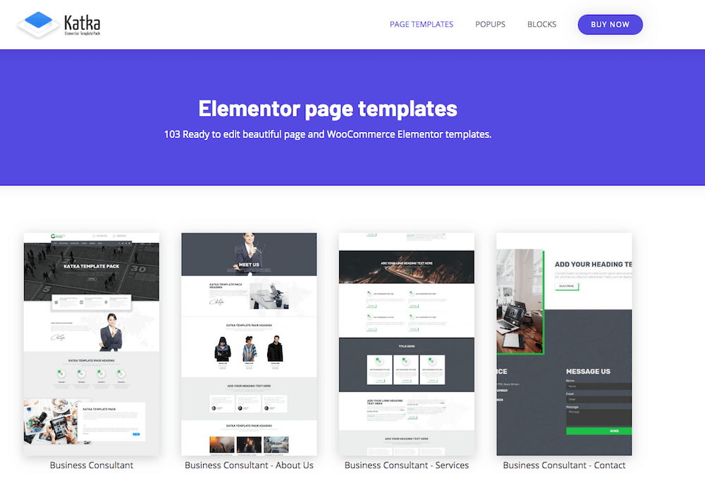 Elementor Template Pack