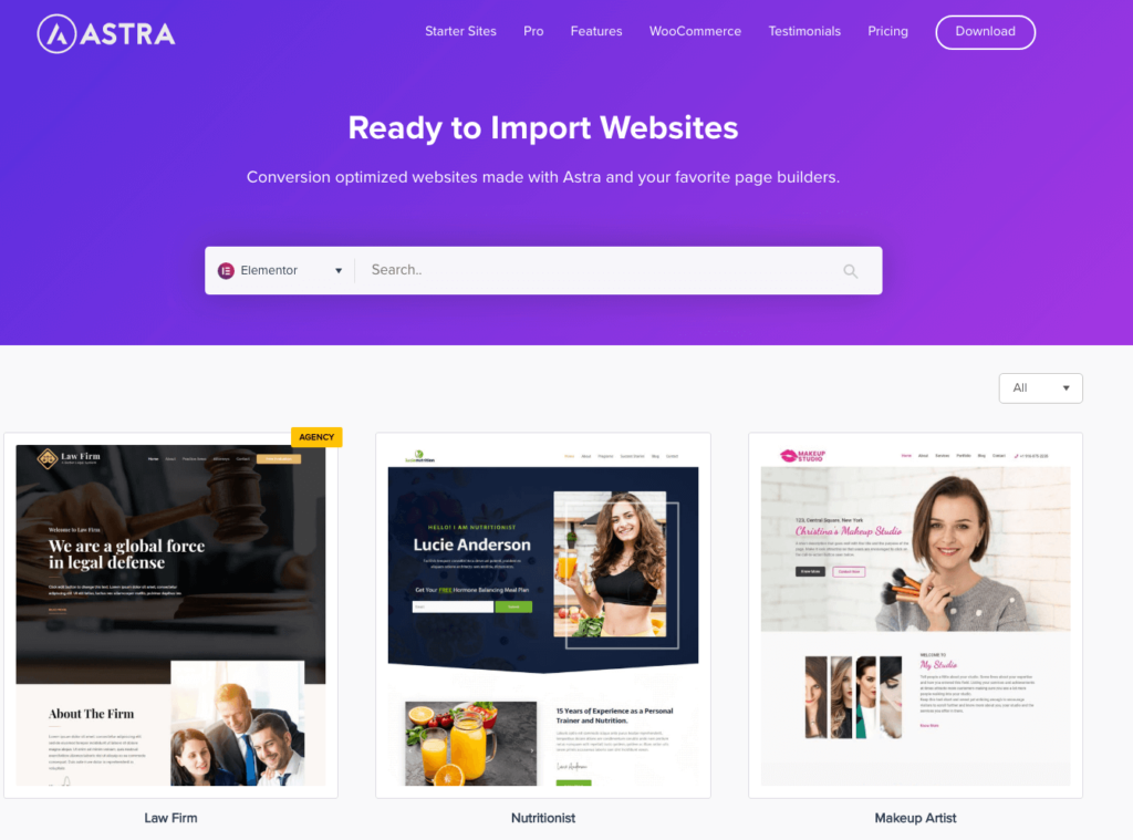 Astra, le thème idéal pour Elementor ?