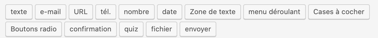 Marqueurs de formulaire Contact Form 7