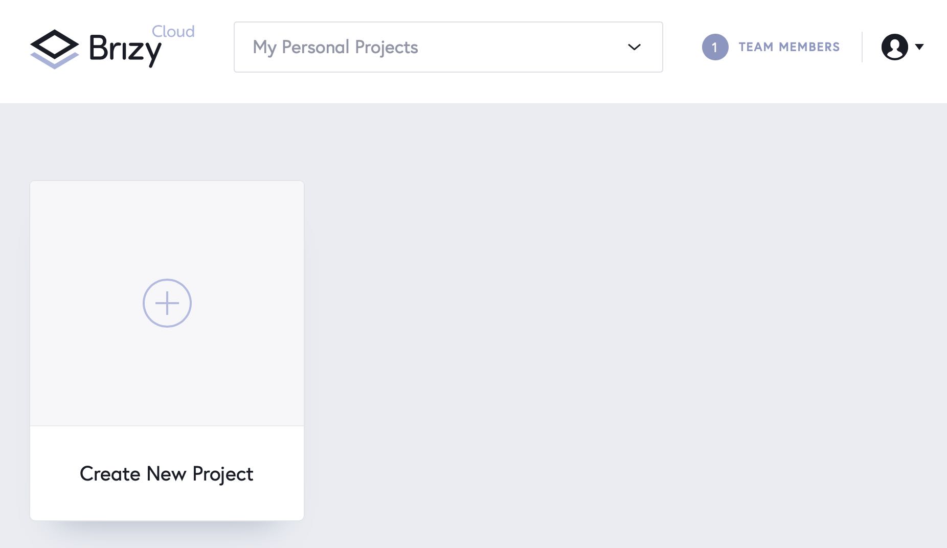 Capture d'écran du Brizy Cloud.