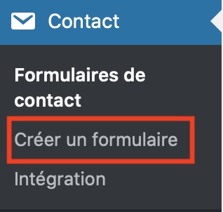 Création d'un formulaire sur CF7