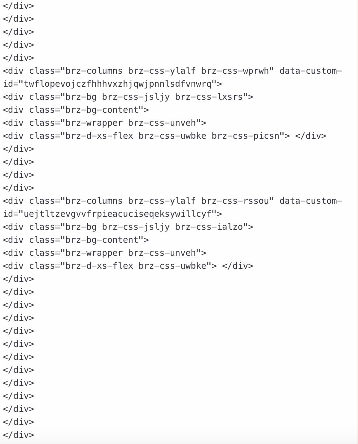 Désactivation du page builder.