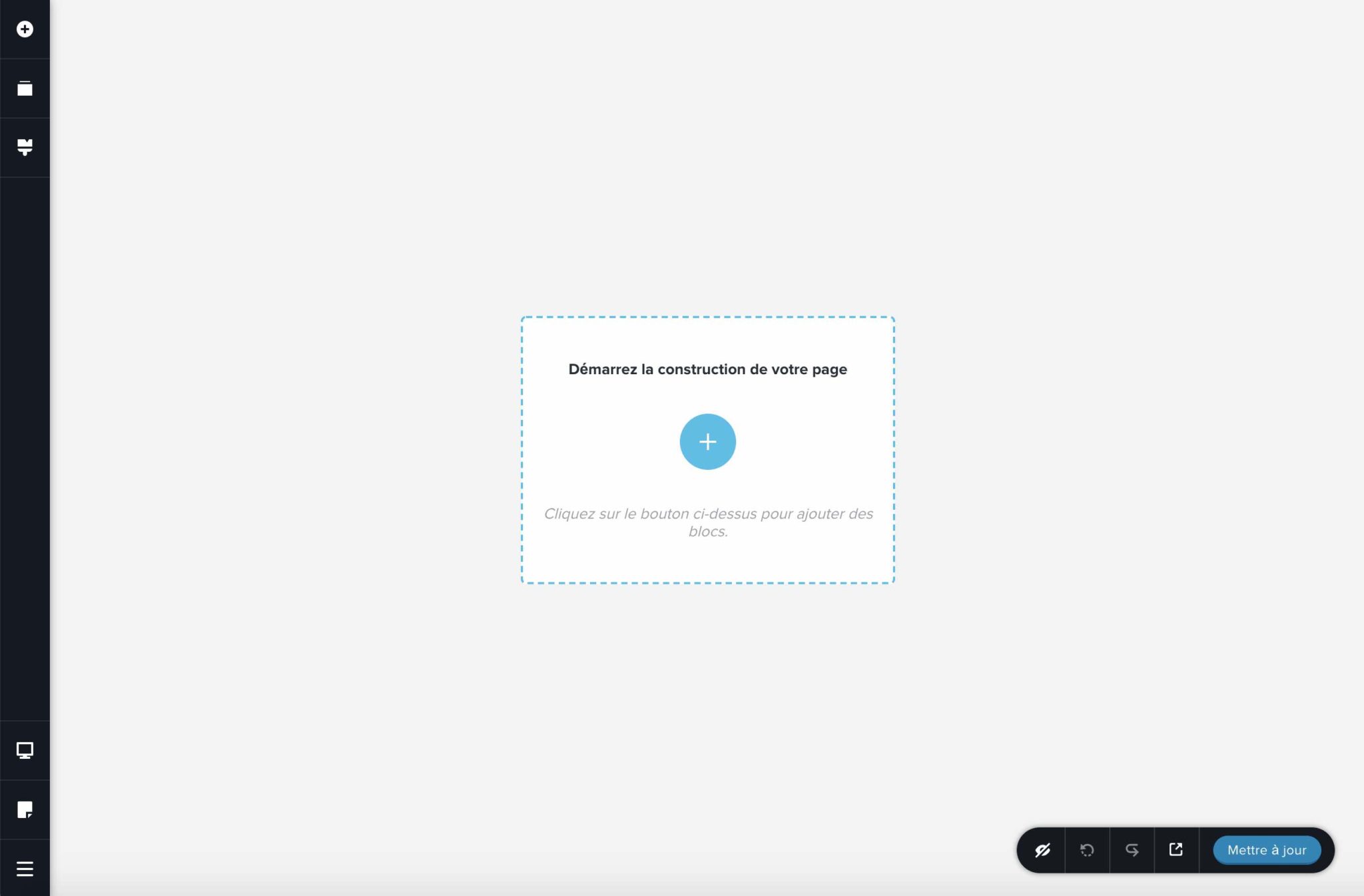 L'interface de Brizy.