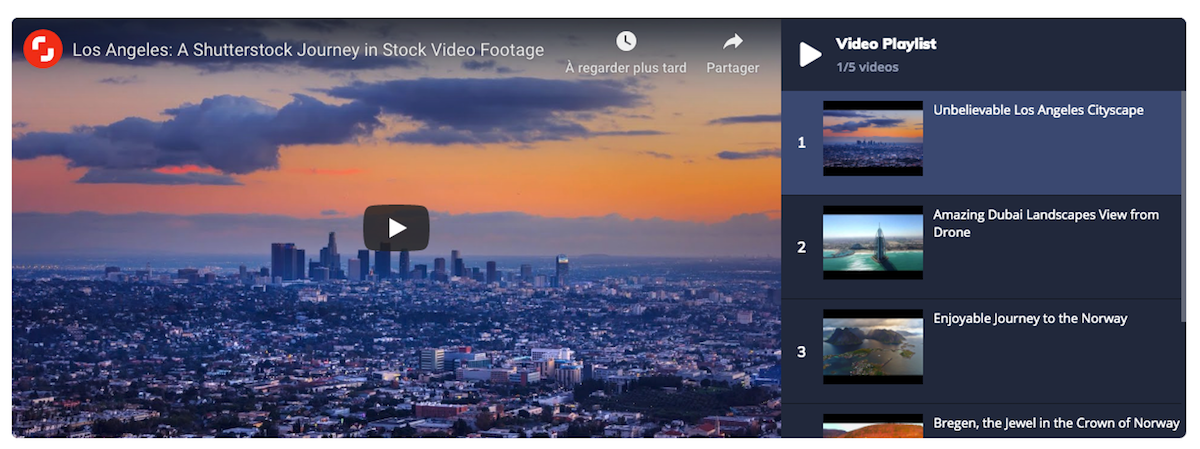 Le widget Video Playlist dans le plugin JetBlog de Crocoblock.