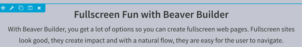 Exemple d’édition en front-end sur Beaver Builder.