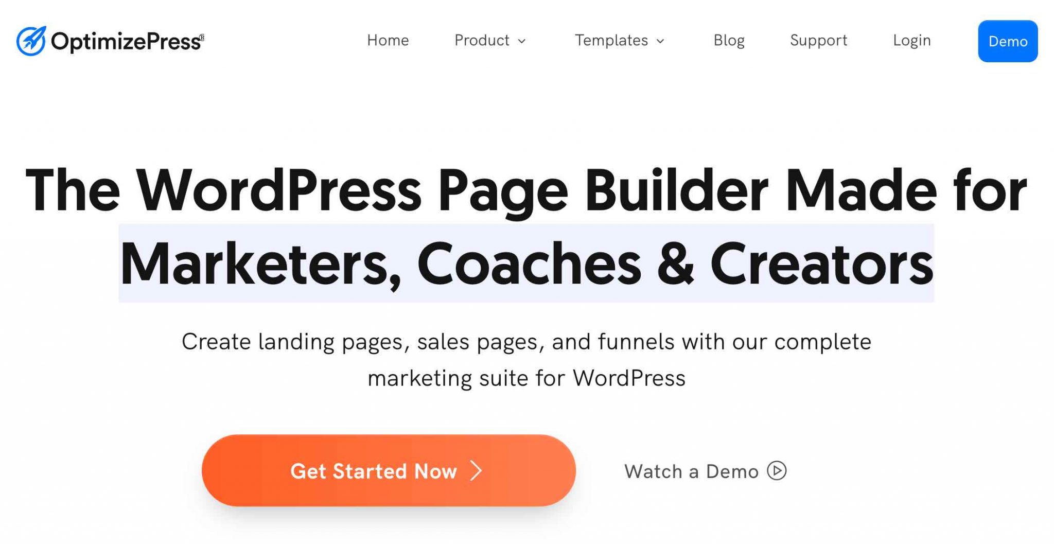 Page d'accueil d'OptimizePress