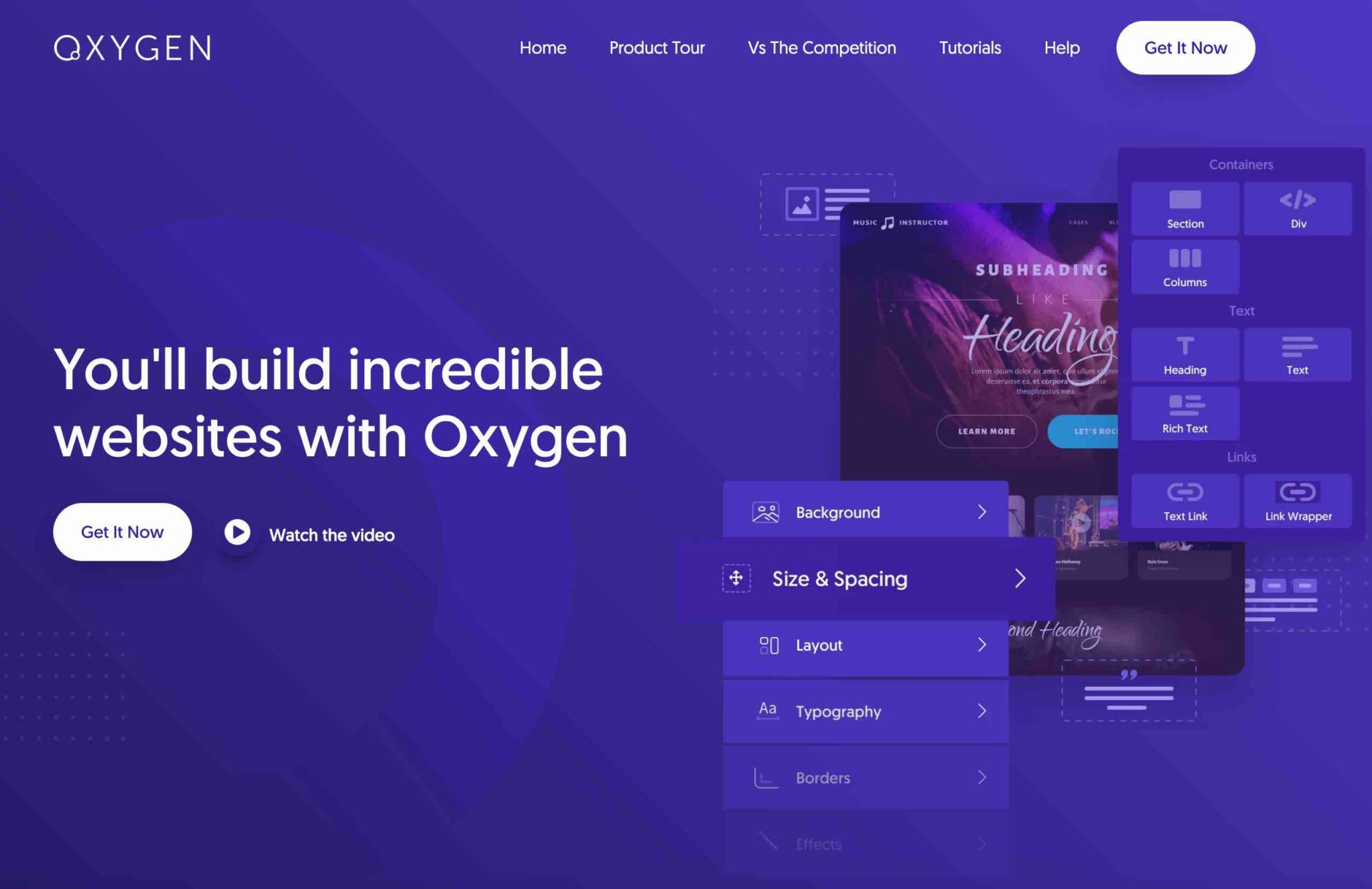 Oxygen Builder sur WordPress