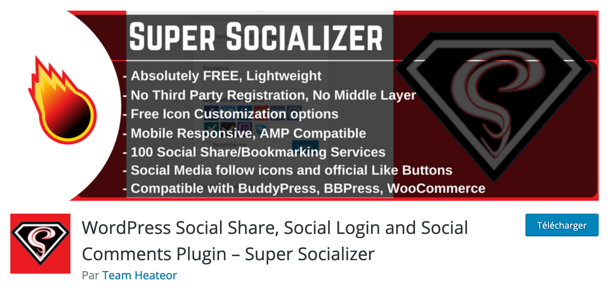 Super Socializer est une extension de commentaires WordPress