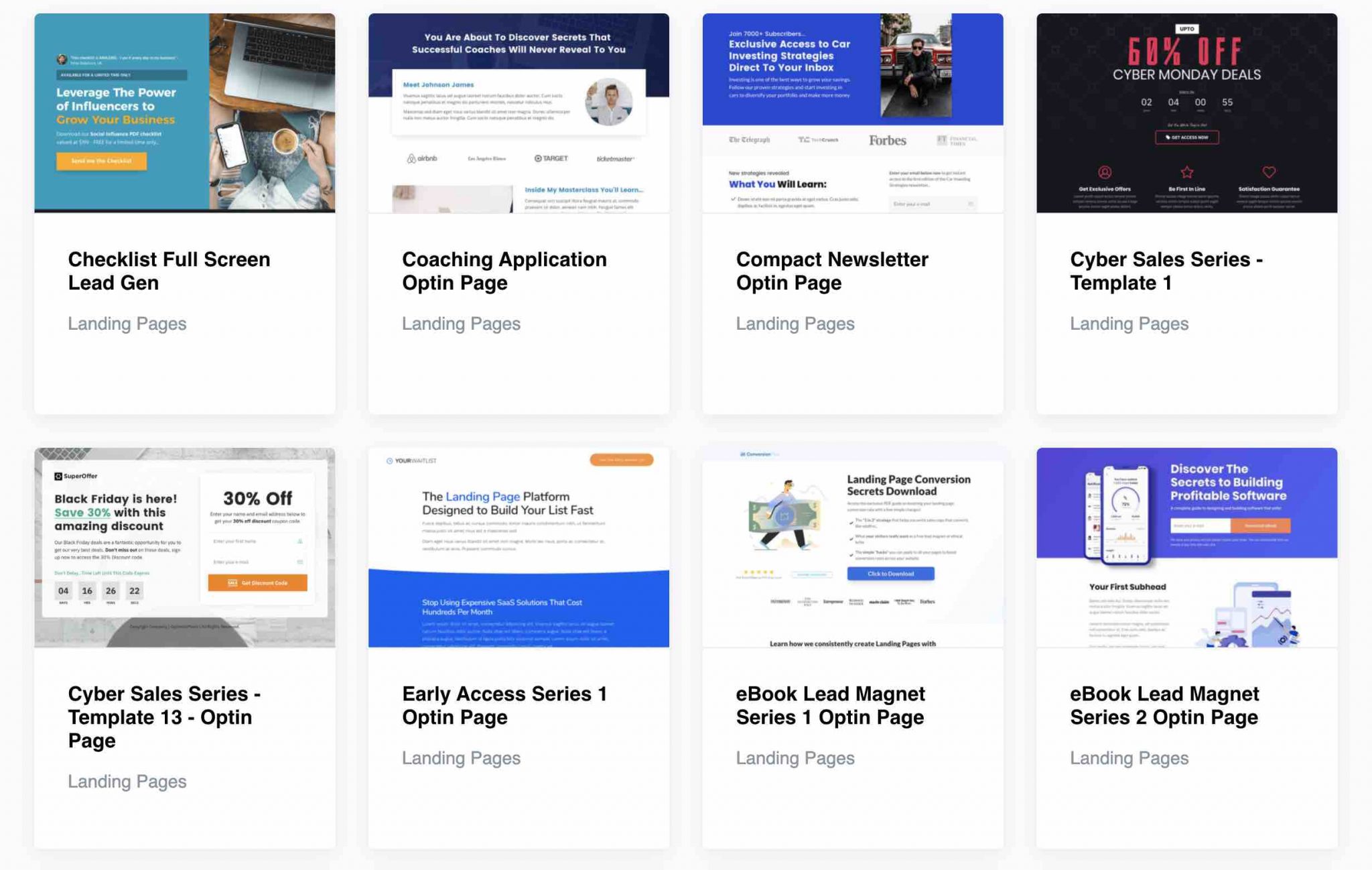 Templates d'OptimizePress