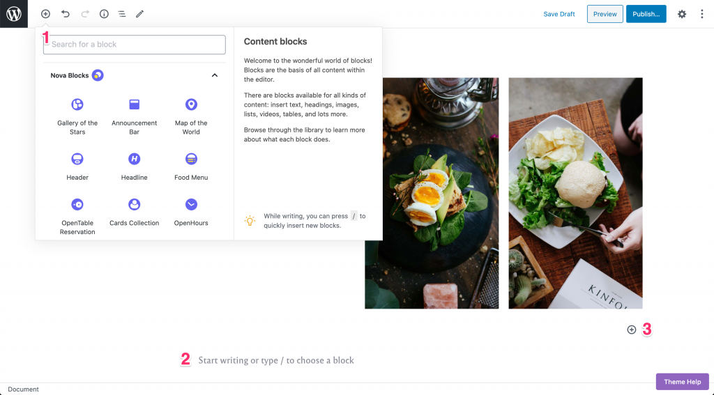 How to add Gutenberg blocks with Rosa 2 theme