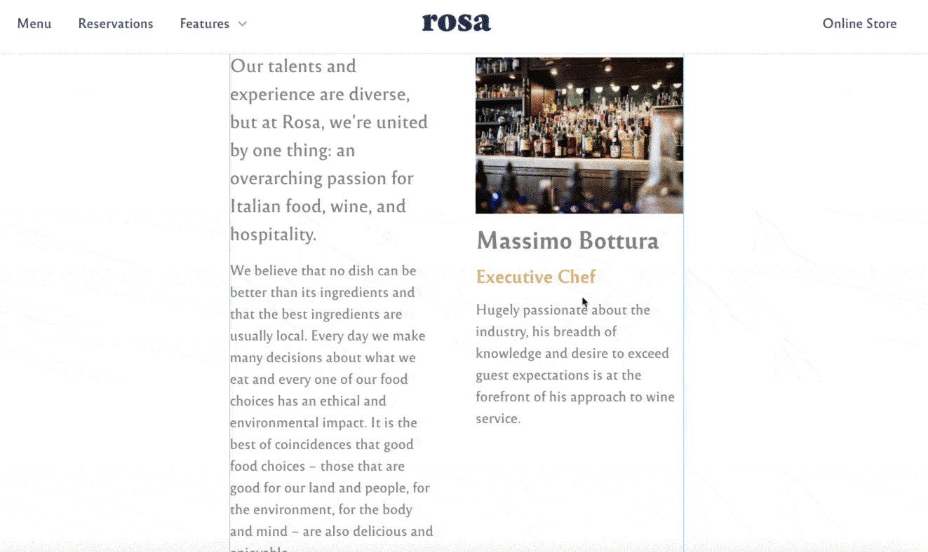 Use of Elementor with Rosa2 theme