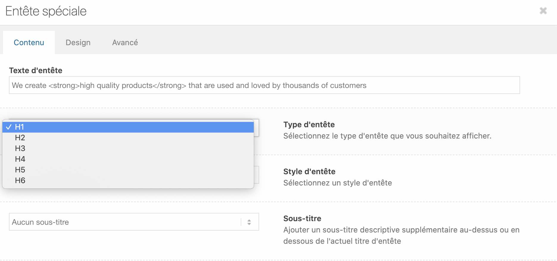 Les balises hn sur Enfold