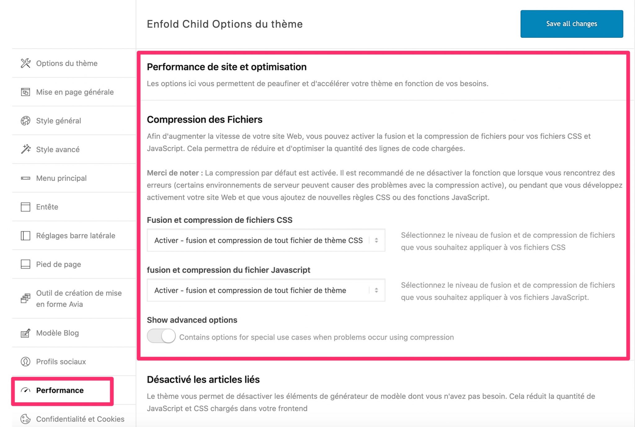 Performances d'Enfold