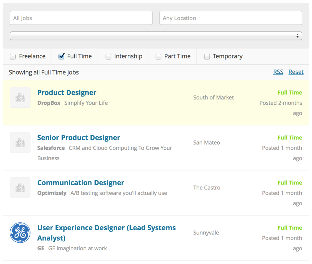 screenshot WP Job Manager