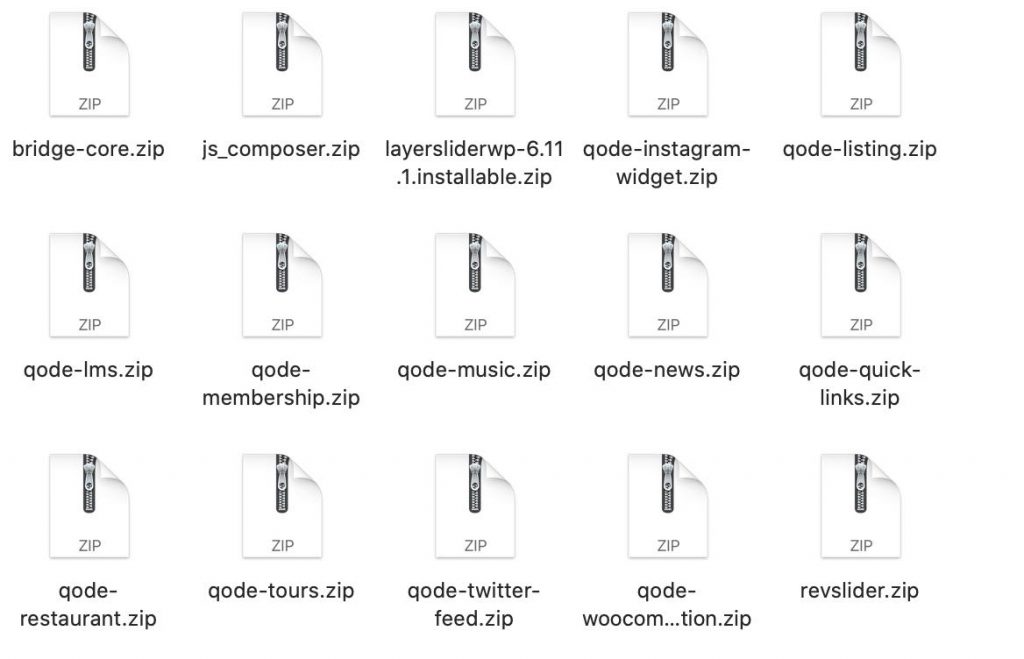 Plugins proposés par Bridge