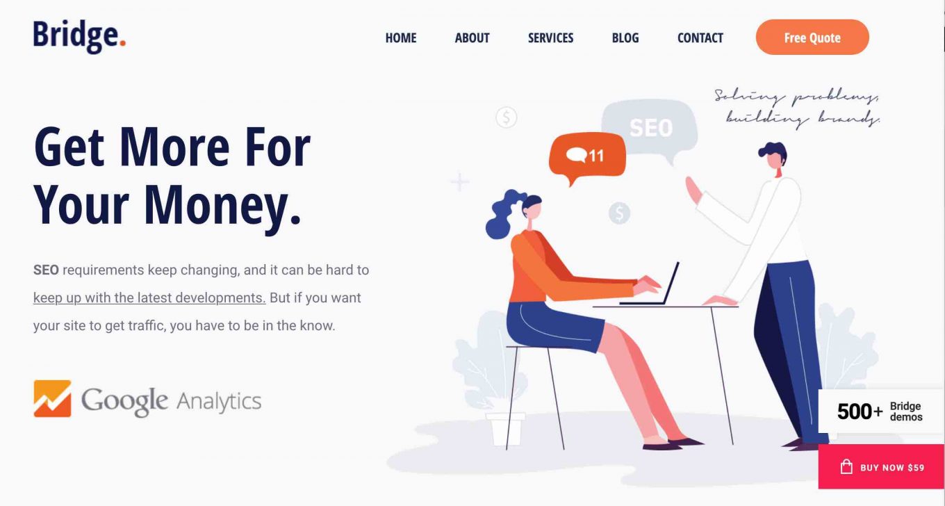 Démo SEO Agency Bridge